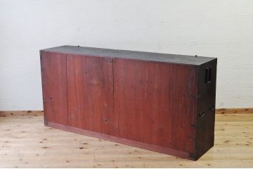 アンティーク家具　明治〜大正　迫力の一間大川箪笥(下段)