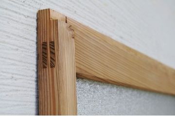 古い木味のダイヤガラス扉(ドア)