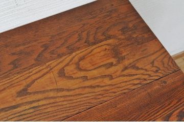 美品!古いナラ材のレトロな平机