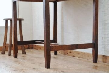 美品!古いナラ材のレトロな平机