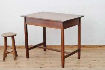 美品!古いナラ材のレトロな平机