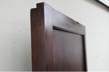 ほぼ1枚板!!極厚の総欅1枚板蔵戸(玄関戸)