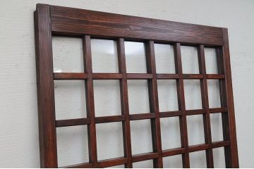 極上美品!古い蔵戸をリメイクしたガラス入り格子蔵戸(玄関戸)