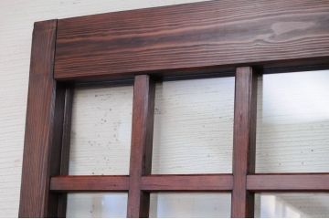 極上美品!古い蔵戸をリメイクしたガラス入り格子蔵戸(玄関戸)