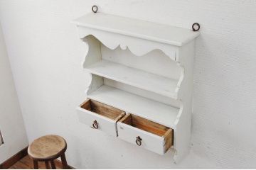 アンティーク家具　新品展示品　ペイントウォールシェルフ1