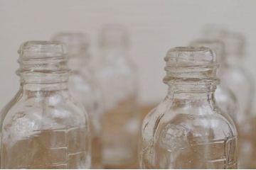 アンティーク雑貨　気泡の入ったガラス瓶(ビン)29本セット