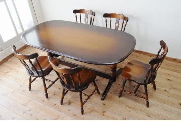 中古　飛騨産業キツツキマーク特大ダイニングテーブル