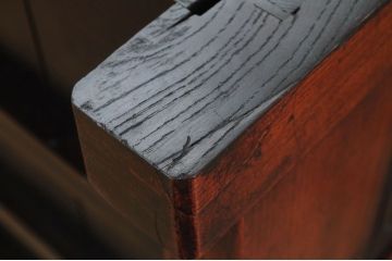 アンティーク家具　極上!前面欅の漆塗り九尺水屋箪笥サイドボード(下段)