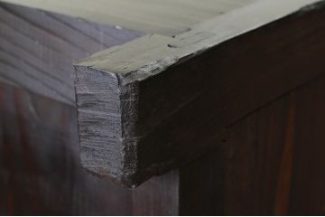 アンティーク家具　極上!前面欅の漆塗り九尺水屋箪笥サイドボード(下段)