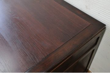 極上美品!古いナラ材の大きな両袖机