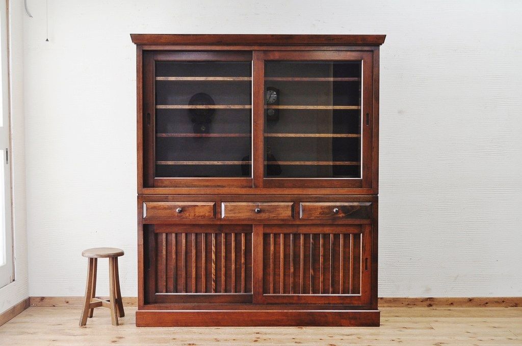 中古　九州民芸家具　重ね収納棚