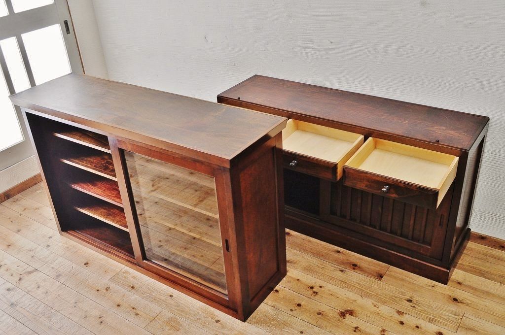 中古　九州民芸家具　重ね収納棚