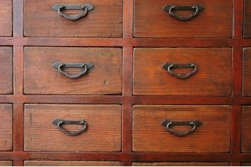アンティーク家具　重厚!古い薬屋の大きな薬箪笥