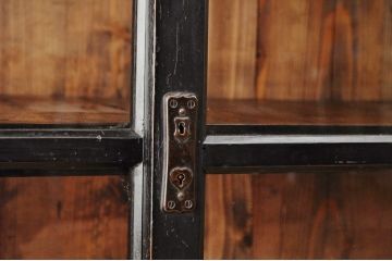 アンティーク家具　古い木のシックな二段重ね収納棚