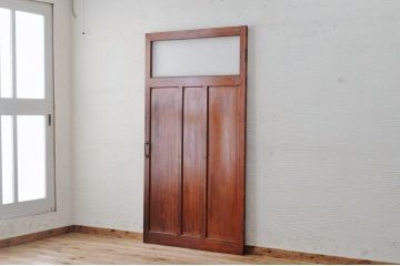 ★美品!古い木の大振りなダイヤガラスドア