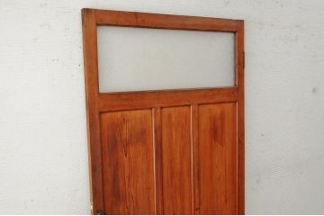 ★美品!古い木の大振りなダイヤガラスドア