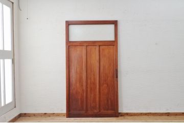 ★美品!古い木の大振りなダイヤガラスドア