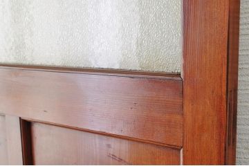 ★美品!古い木の大振りなダイヤガラスドア