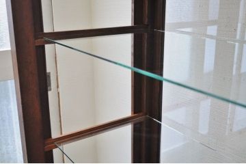アンティーク家具　特大!古い洋品店の2段重ねガラスケース(飾り棚)
