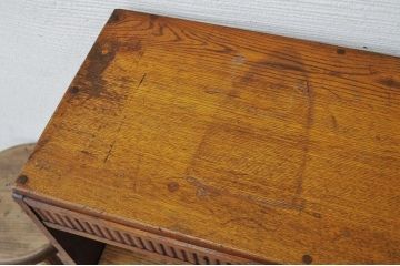 アンティーク家具　古い引き出し付き本棚
