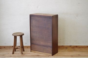 アンティーク家具　古い引き出し付き本棚