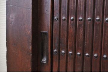 アンティーク家具　重厚!古い木の6尺水屋箪笥