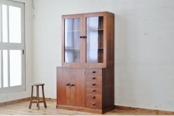 アンティーク家具　1950年頃のミッドセンチュリーカップボード(食器棚)