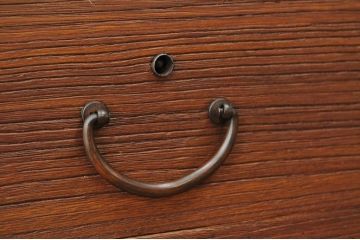 アンティーク家具　古い木のシンプルな引き出しローボード