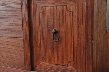 アンティーク家具　古い木のシンプルな引き出しローボード