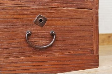 アンティーク家具　古い木のシンプルな引き出しローボード