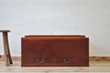 アンティーク雑貨　美品!古い欅材の大きな長火鉢
