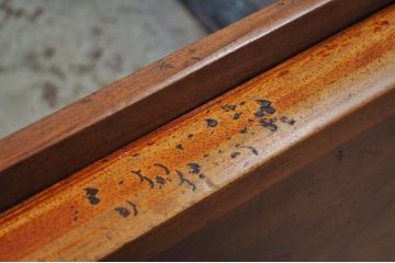 アンティーク雑貨　美品!古い欅材の大きな長火鉢