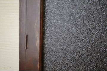 アンティーク家具　訳あり品　大振りなダイヤガラス本箱