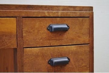 極上美品!古いナラ材の大振りな片袖机