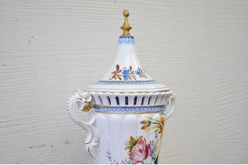 アンティーク雑貨　●イタリア製・壷　花器　花瓶　アンティーク陶器