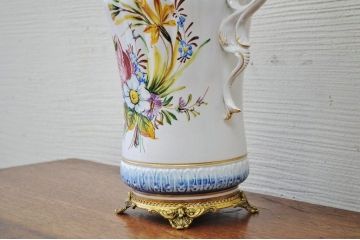 アンティーク雑貨　●イタリア製・壷　花器　花瓶　アンティーク陶器