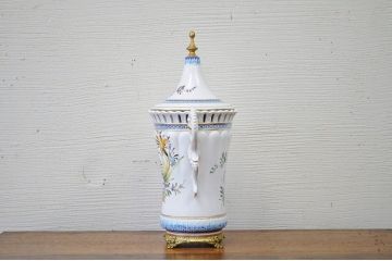 アンティーク雑貨　●イタリア製・壷　花器　花瓶　アンティーク陶器