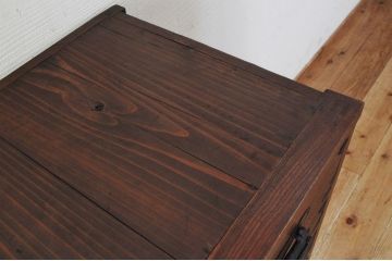 アンティーク家具　前面欅!古い商家のシックな帳場箪笥