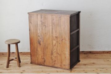 アンティーク家具　前面欅!古い商家のシックな帳場箪笥