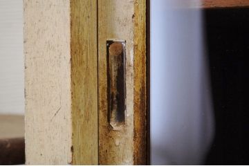 アンティーク家具　古いペイントの大きな重ね収納棚