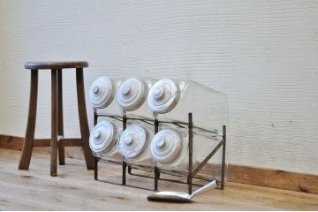 アンティーク雑貨　昭和レトロ　古い六連菓子瓶(ビン)2