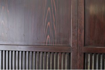 古いガラス格子帯戸4枚セット(ガラス帯戸)