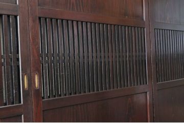 古いガラス格子帯戸4枚セット(ガラス帯戸)