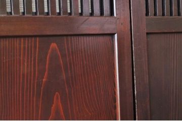 古いガラス格子帯戸4枚セット(ガラス帯戸)