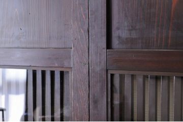 古いガラス格子帯戸4枚セット(ガラス帯戸)