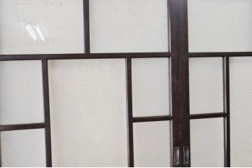 古いお家のダイヤガラス引き戸4枚セット