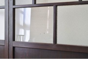 古いお家のダイヤガラス引き戸4枚セット