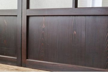 古いお家のダイヤガラス引き戸4枚セット