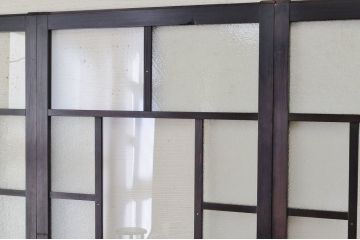 古いお家のダイヤガラス引き戸4枚セット