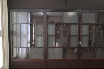 古いお家のダイヤガラス引き戸4枚セット